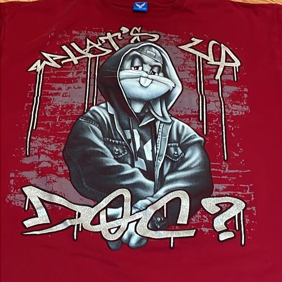 Metal Jeans Bugs Bunny, What’s up Doc? Warner, T-shirt, red 4X - Picture 2 of 6